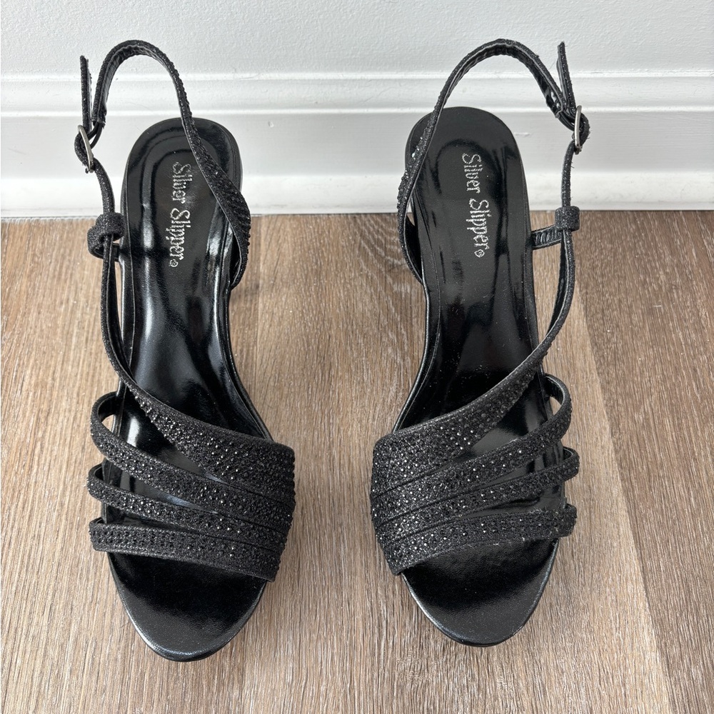 Silver Slippers Dressy Sandals